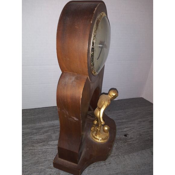 Soccer Coach Trophy Tribute Wooden Mantel Clock - Picture 8 of 10